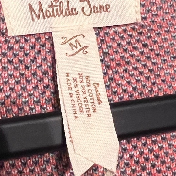 Matilda Jane plaid Cardigan Sweater w/fringe detail size medium - Picture 9 of 9